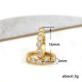 Trendy Micro Pave Circle Huggie Earrings For Women Sweet Versatile Fashion Ear Cuff Jewelry view 5