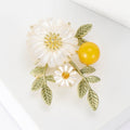 Mother Of Pearl Daisy Brooch Pin For Shirt And Floral Decoration view 2