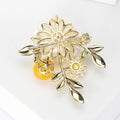 Mother Of Pearl Daisy Brooch Pin For Shirt And Floral Decoration view 3