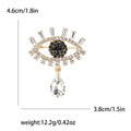 Alloy Rhinestone Evil Eye Brooch For Elegant Lapel Decoration view 5