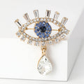 Alloy Rhinestone Evil Eye Brooch For Elegant Lapel Decoration view 4