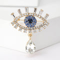 Alloy Rhinestone Evil Eye Brooch For Elegant Lapel Decoration view 6