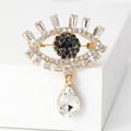 Alloy Rhinestone Evil Eye Brooch For Elegant Lapel Decoration view 2