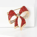Alloy Rhinestone Bow Brooch Pin For Coats Cardigans And Scarves view 4
