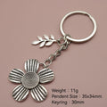 Metal Simple Flower Keychain For Bag Charm Gift view 2