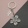 Metal Simple Flower Keychain For Bag Charm Gift view 1