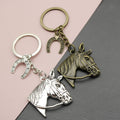 Metal Minimalist Horse Head Keychain Bag Charm Gift view 1