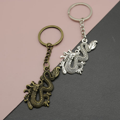 Zinc Alloy Simple Dragon Keychain Bag Charm Gift