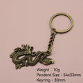 Zinc Alloy Simple Dragon Keychain Bag Charm Gift view 2