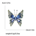 Metal Alloy Rhinestone Butterfly Brooch For Coats Sweaters And Apparel view 5
