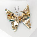 Metal Alloy Rhinestone Butterfly Brooch For Coats Sweaters And Apparel view 3