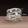 Creative European American Womens Micro Pave Zircon Ring With Sparkling Stones For Fashion Jewelry view 5