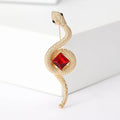 Alloy Gemstone Cobra Brooch Vintage Snake Lapel Pin For Fashion view 6