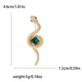 Alloy Gemstone Cobra Brooch Vintage Snake Lapel Pin For Fashion view 5