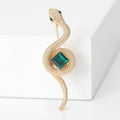 Alloy Gemstone Cobra Brooch Vintage Snake Lapel Pin For Fashion view 2