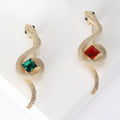 Alloy Gemstone Cobra Brooch Vintage Snake Lapel Pin For Fashion view 1