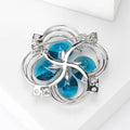 Alloy Crystal Four Leaf Clover Brooch Pin For Sweaters And Suits view 3