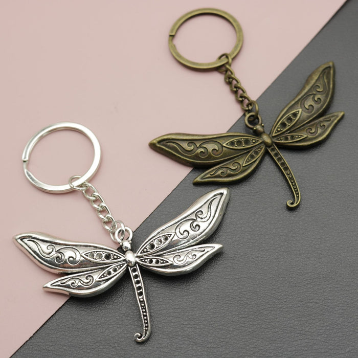 Alloy Dragonfly Keychain Bag Charm