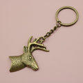 Zinc Alloy Deer Head Keychain Bag Charm view 6