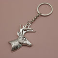 Zinc Alloy Deer Head Keychain Bag Charm view 3