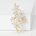 Alloy Crystal Plum Blossom Brooch Pin For Coats And Dresses view 2