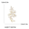 Alloy Crystal Plum Blossom Brooch Pin For Coats And Dresses view 5