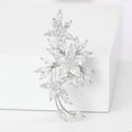 Alloy Crystal Plum Blossom Brooch Pin For Coats And Dresses view 4
