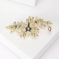 Alloy Crystal Plum Blossom Brooch Pin For Coats And Dresses view 3