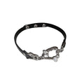 Irregular Teardrop Pearl Faux Leather Choker Necklace Dark Sweet Cool Geometric Collar view 5