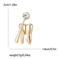 Alloy Cartoon Tooth Mirror Brooch Pin For Dress Decoration view 5