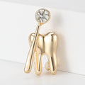 Alloy Cartoon Tooth Mirror Brooch Pin For Dress Decoration view 2