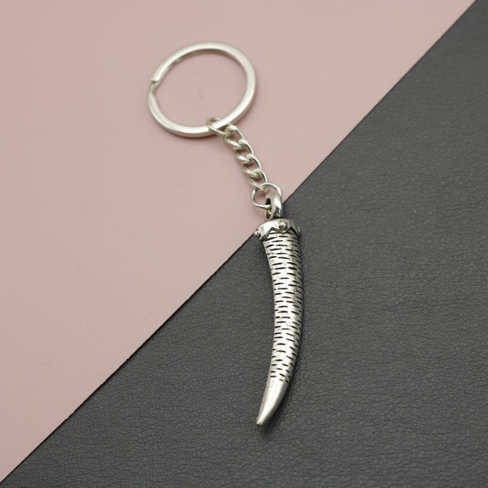 Metal Horn Keychain Key Ring