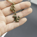 Zinc Alloy Squirrel And Pine Cone Keychain Cute Gift view 3