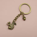Zinc Alloy Squirrel And Pine Cone Keychain Cute Gift view 6