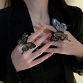 Acrylic Multi Layer Butterfly Open Ring Sweet Cool Style Statement Index Finger Jewelry view 1