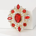 Alloy Oval Rhinestone Brooch Pin For Shawls Coats And Jackets view 4