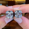 Classic Square Sugar Crystal Stud Earrings European Court Style Princess Earrings view 1