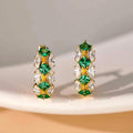 Luxury Geometric Ear Cuffs Contrast Color Rhombus Marquise Women's French Style Earrings view 2