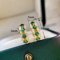 Luxury Geometric Ear Cuffs Contrast Color Rhombus Marquise Women's French Style Earrings view 4