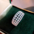 Luxury French Romantic Multi Layer Shiny Statement Ring Fashion Versatile Jewelry view 1