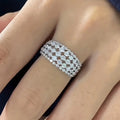 Luxury French Romantic Multi Layer Shiny Statement Ring Fashion Versatile Jewelry view 2