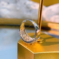 Luxury French Romantic Multi Layer Shiny Statement Ring Fashion Versatile Jewelry view 3