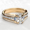 Vintage Palace Style Arch Shape Ring, Fashion Two Tone Wedding Finger Ring For Women view 2