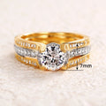 Vintage Palace Style Arch Shape Ring, Fashion Two Tone Wedding Finger Ring For Women view 4