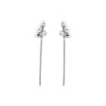 Elegant French Pearl Cluster Long Tassel Drop With Silver Alloy Chain Fringe Women's Earrings view 5