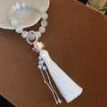 Cat Eye Stone Lotus Flower Tassel Beaded Bracelet New Chinese Retro Style Jewelry view 3