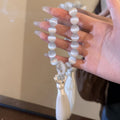Cat Eye Stone Lotus Flower Tassel Beaded Bracelet New Chinese Retro Style Jewelry view 1