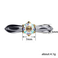 Classic Two Tone Square Six Prong Ring With Eight Hearts Arrows Starburst Stone For Wedding Engagement view 5