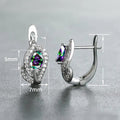 European Floral Ear Cuff Earrings With Twisted Wrap Teardrop Leaf Seaweed Design view 5
