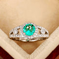 Elegant Palace Style Statement Ring, Sparkling Luxury Fashion Finger Ring For Women view 3